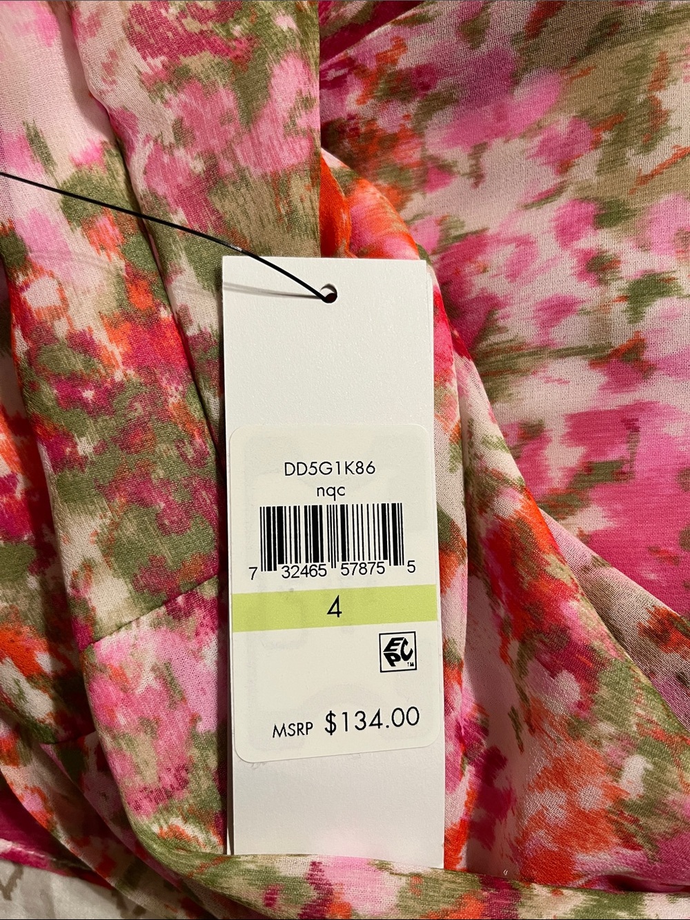DKNY floral faux wrap dress - Picture 8 of 8